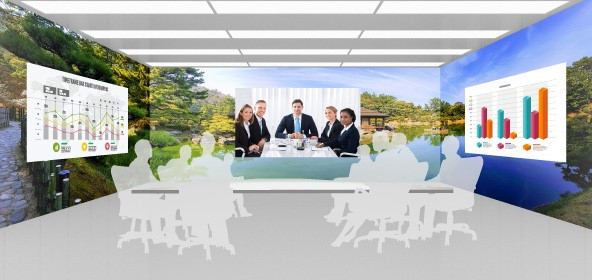 会議室をBCVRで演出したイメージ