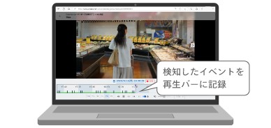 検知したイベントをCameleの画面で再生する様子