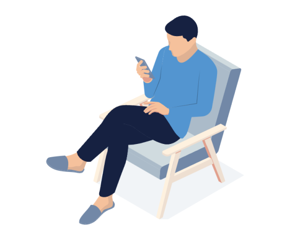 スマートフォンを持つユーザー