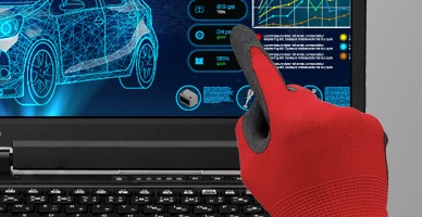 手袋装着時でも快適な操作性を実現するタッチパネル