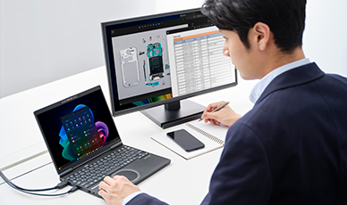 充電しながら作業