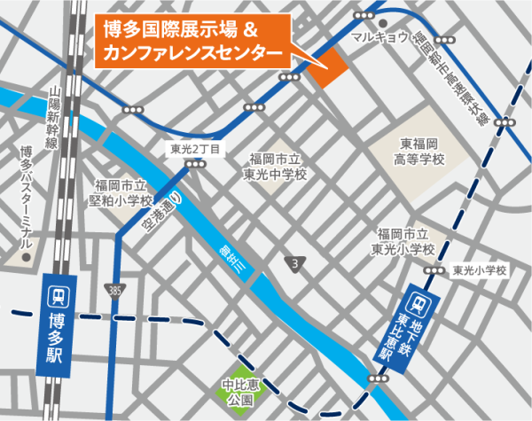 福岡会場地図