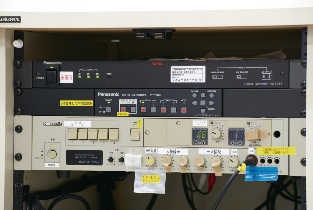 写真：ラックマウントされたET-YFB200
