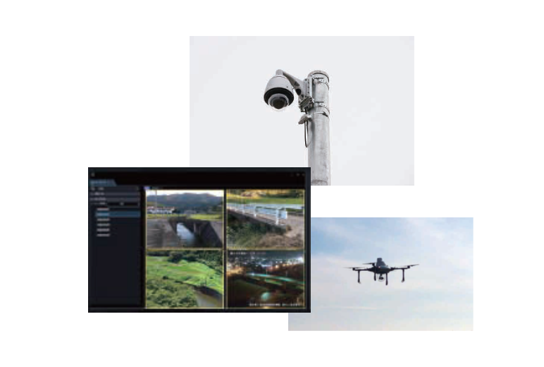 写真：カメラ映像による状況把握で防災対策室の情報収集機能をUP。